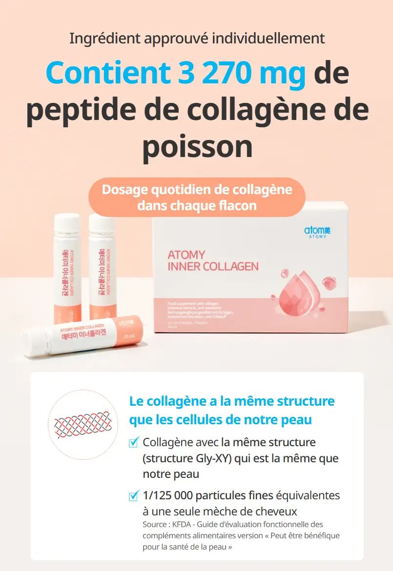 Inner Collagen Atomy – Peptides de collagène de poisson pour la peau, cheveux et ongles